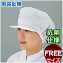 食品工場用作業キャップ SK28-1 抗菌 メッシュ入り フリーサイズ 婦人用/静電 衛生 清潔 030664001