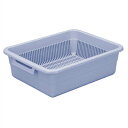 アシスト 水切かごセット ブルーNo.2 420×330×H140mm 抗菌加工/洗い物の水切りかご 032032007