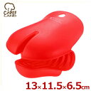 プロバランス シリコンハーフミトン レッド シェフランド 0002-599R 耐熱220℃/手袋 鍋つかみ 滑りにくい オーブン 032613001