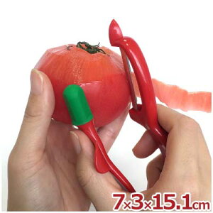 U字型皮むき器 トマトピーラー レッド／皮剥き器 トマトや桃など柔らかい食材向き 037538001
