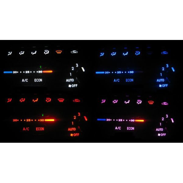 プレオ RA1/RA2 後期 LEDエアコン照明セット! オートエアコン用