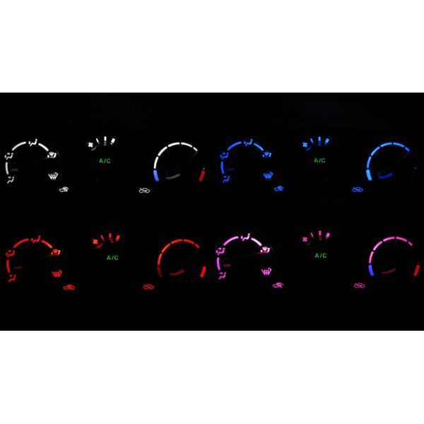 エブリイ/エブリイワゴン DA62V/DA62W LEDエアコン照明セット！ ダイヤル一体型エアコン用