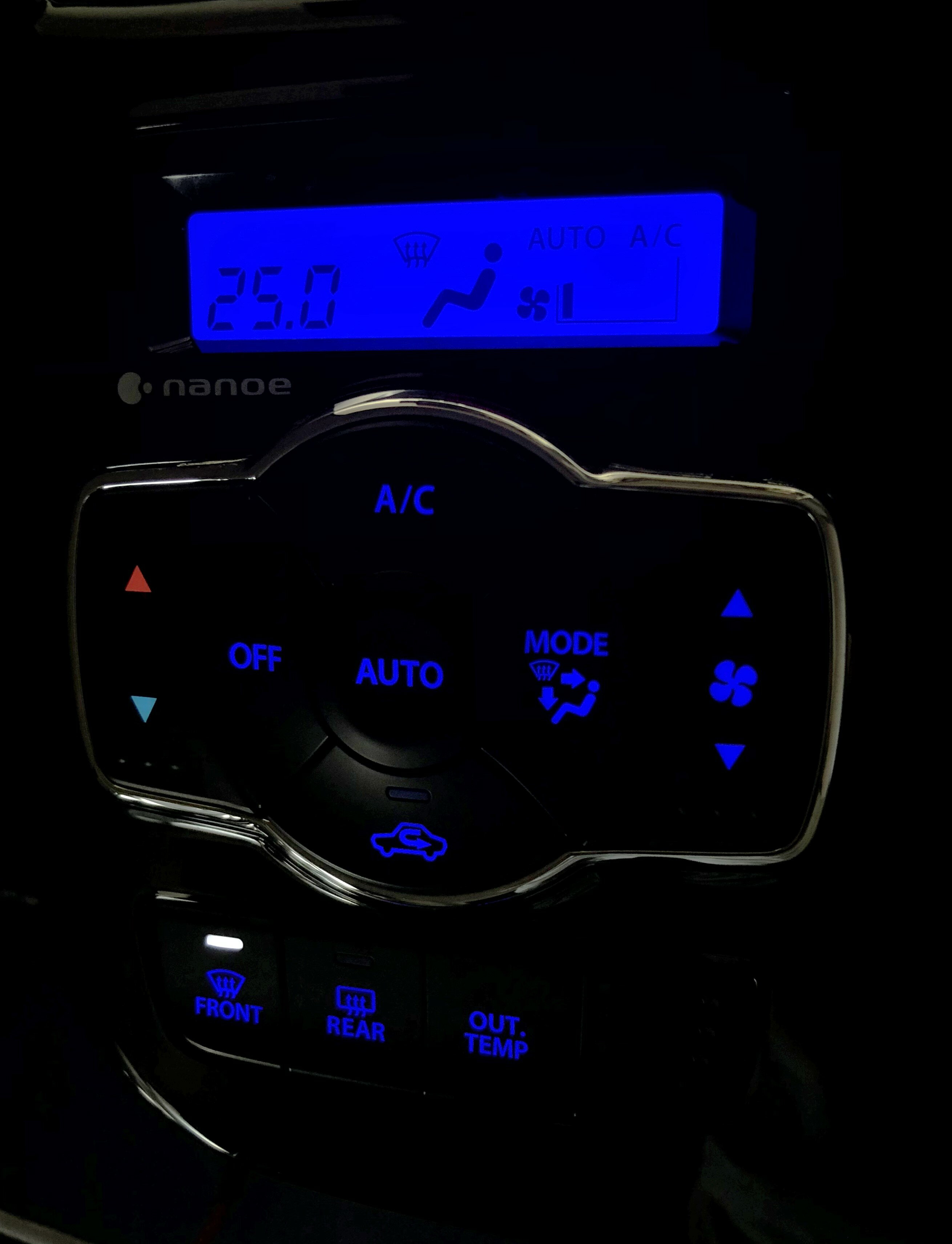 ソリオ MA36/MA46S　LED打ち換え済み エアコンパネル☆ nanoe有り車用(2.0)