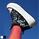【30%OFF】《 COOLA ペイント パラコード プラットフォーム スニーカー ブラック 【 送料無料 】 》シューズ SHOES 靴 ハイカット ハイカッ...