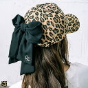 《 COOLA レオパード & シフォン リボン CAP 【 送料無料 】 》キャップ 帽子 ベースボールキャップ ヒョウ柄 ヒョウ レオパ ロゴ 刺Ń...