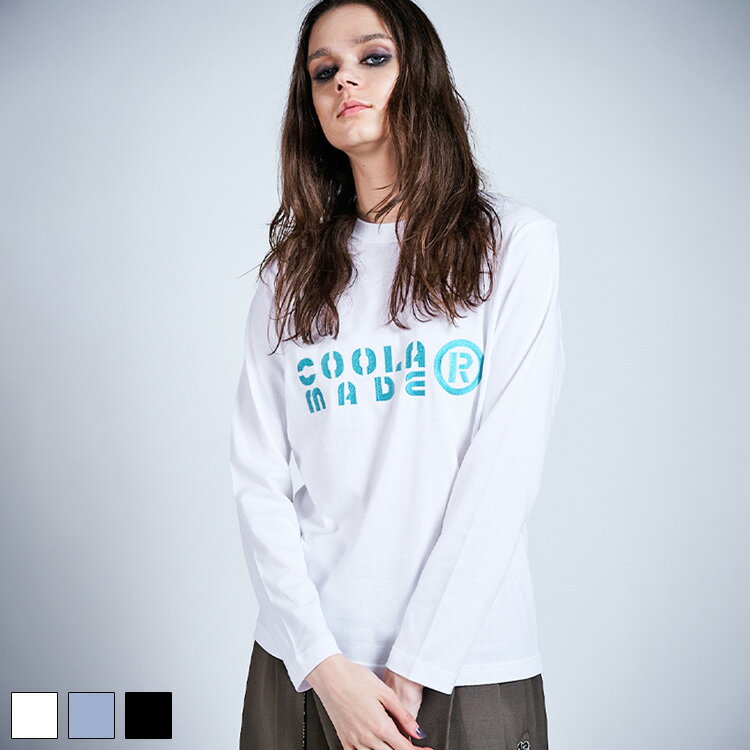 《 COOLA MADE エンブロイダリー ロング スリーブ Tシャツ ホワイト 》 クーラ TOPS トップス カットソ..