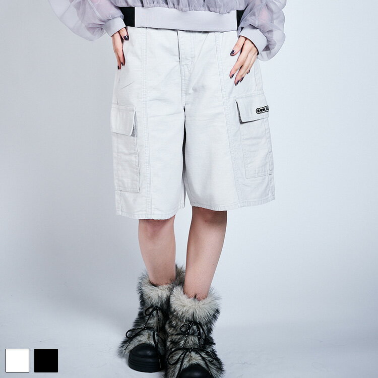 《 COOLA ロゴ コットン ハーフパンツ ホワイト 》 クーラ ボトムス BOTTOMS パンツ PANTS ハーフ丈 ペ..