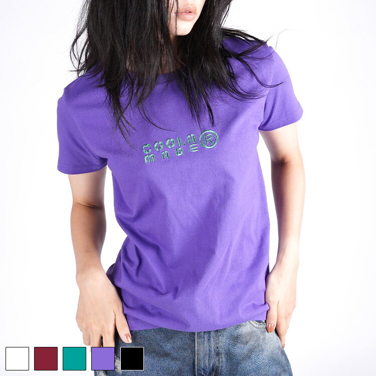 直営限定ITEM《 COOLA MADE® エンブロイダリー コンパクト Tシャツ パープル 》 クーラ トップス TOPS ..