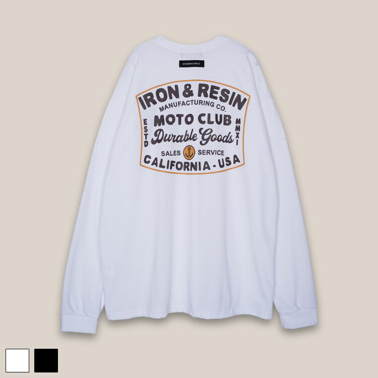 直営限定ITEM《 COOLA MOTO CLUB プリント L/S Tシャツ ホワイト 》 クーラ トップス カットソー ロン..