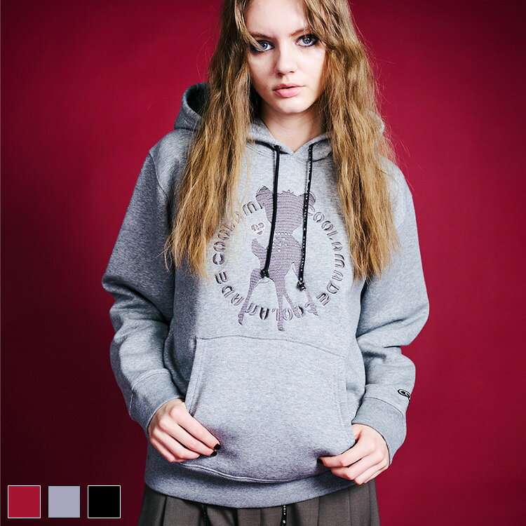 《 COOLA バンビ エンブロイダリー フーディー グレー 》 クーラ TOPS トップス トレーナー パーカー ..