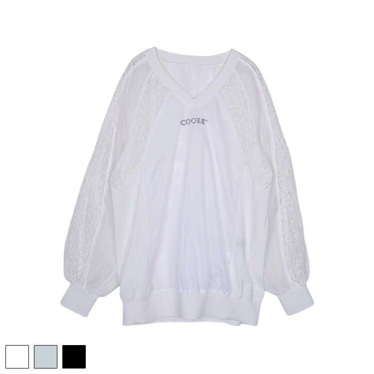 《 COOLA MADE パッチ プリント マルチプル TOPS ホワイト 》 クーラ トップス 長