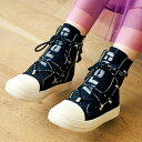 《 COOLA ペイント ハイカット スニーカー 》 クーラ 靴 シューズ ハイカットスニーカー SHOES ハンドペイント ハート ワッペン フラットフォーム...
