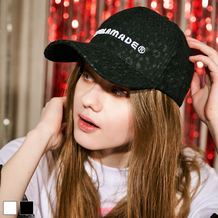 Rakuten - 《 COOLA MADE® 3D エンブロイダリー レース CAP ブラック 》 クーラ キャップ 帽子 ヘッドウェア ベースボールキャップ 総レース 総柄 刺繍 ロゴ 日よけ対策 HEADWEAR おしゃれ レディース カジュアル ストリート レディースファッション デイリー モード