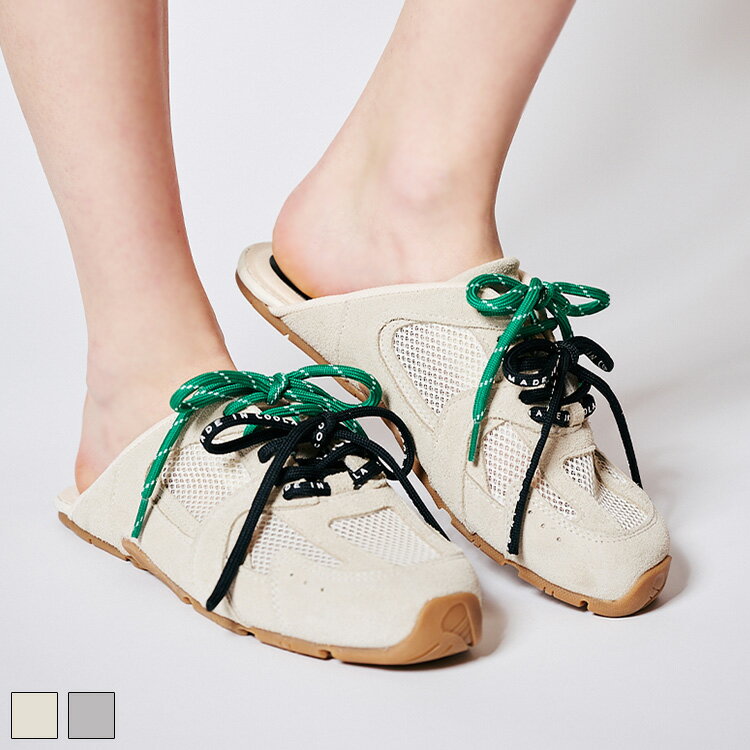 Rakuten - 《 W スピンドル スニーカー サンダル ベージュ 》 COOLA クーラ シューズ SHOES スニーカーサンダル ミュール ミュールサンダル レースアップ ロゴ シューレース おしゃれ レディース カジュアル ストリート レディースファッション モード デイリー スポーティー
