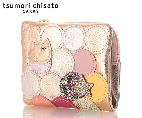 乐天商城 - 【選べるノベルティ付】 tsumori chisato ツモリチサト 新マルチドット 折財布 （カラー：ピンク） 57095 | プレゼント ギフト