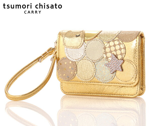 乐天商城 - 【選べるノベルティ付】 tsumori chisato ツモリチサト 新マルチドット マルチケース （カラー：ゴールド） 57096 | プレゼント ギフト