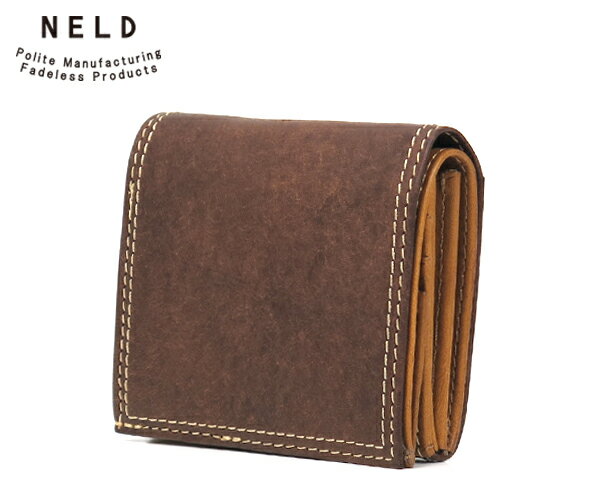 【選べるノベルティ付】 NELD ネルド プエブロレザー ミニ財布 （カラー：チョコ） AN249 | 財布 ミニ財布 ブランド ウォレット おしゃれ 小物 就職祝い | プレゼント ギフト