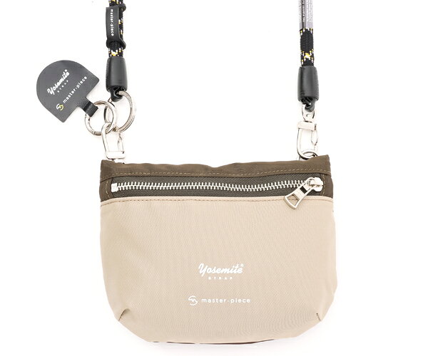 COOL CATの【選べるノベルティ付】 master-piece マスターピース YOSEMITE STRAP×master-piece モバイルストラップ ファスナーポーチ （カラー：ベージュ） 12433-YS2 | マスターピース 小物 ポーチ ストラップ プレゼント ギフト｜アングル2