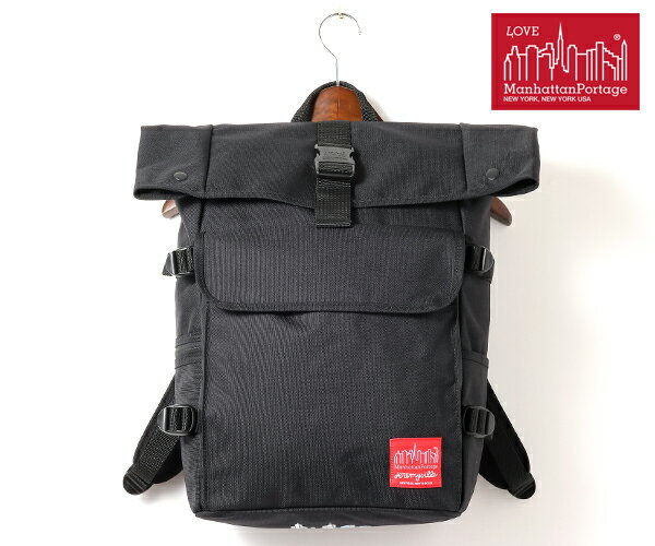 【すぐに使える10％OFFクーポン＆選べるノベルティ付】Manhattan Portage マンハッタンポーテージ NYC Print バックパック （カラー：ブラック） MP1236JVNYC | ギフト プレゼント