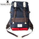 【選べるノベルティ付】MAKAVELIC マキャベリック TRUCKS DOUBLE BELT ADMIX DAYPACK デイパック （カラー：ダークネイビー×レッド） 312410101 ギフト プレゼント