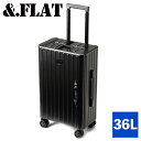 【選べるノベルティ付】 アンドフラット &.FLAT 折り畳みキャリーケース メタリックカラー 36L(カラー:ブラック) | キャリーバック 海外旅行 スーツ...