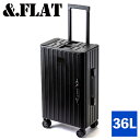 【選べるノベルティ付】 アンドフラット &.FLAT 折り畳みキャリーケース マットカラー 36L(カラー:ブラック) | キャリーバック 海外旅行 スーツケー...