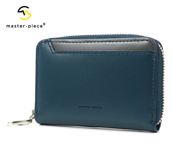 \12月限定!エントリーで+19倍!/【選べるノベルティ付】 master-piece マスターピース ノッチ ラウンドファスナーカードケース (カラー:ブルー...