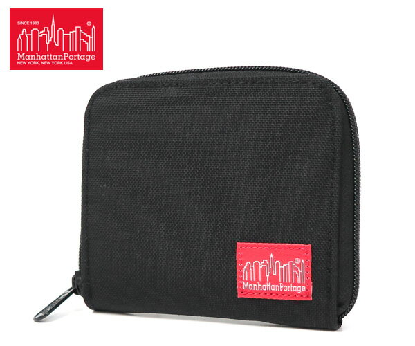 乐天商城 - 【選べるノベルティ付】 Manhattan Portage マンハッタンポーテージ 2つ折り財布 （カラー： ブラック） MP1037 | プレゼント ギフト