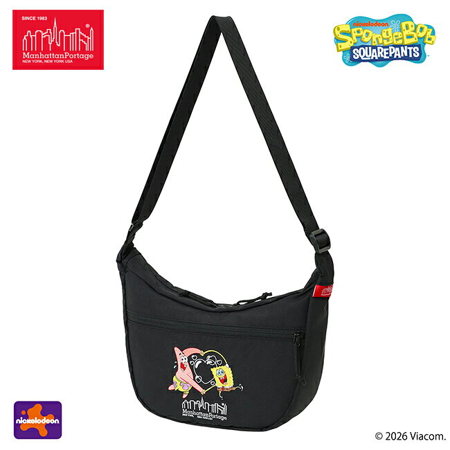 【関連キーワード】マンハッタンポーテージ/Manhattan Portage/MP/manhattan portage/70CM-140CM/ショルダーバッグ/ブラック/CORDURA/Rip-stop/ブランド/正規取扱店/正規品/ユニセックス/メンズ/レディース/学生/社会人/10代/20代/30代/40代/50代/60代/誕生日/就職祝い/父の日/母の日/クリスマス/バレンタイン/ホワイトデー/記念日/最強配送/商品説明 世界中で愛され続けているアニメ「スポンジ・ボブ」とのコラボレーションコレクション。 ポジティブで元気いっぱいなスポンジ・ボブを刺繍であしらったデザインで、持つだけで楽しくなるラインアップです。 このコラボレーション限定のオリジナルポーチも付属し、ハッピーな要素満載のコレクションに仕上がっています。 ・スポンジ・ボブとパトリックが仲良く遊んでいる様子を刺繍であしらったデザイン ・軽量なCORDURA® Rip-stop Polyesterを採用 ・メイン収納スペースはダブルジッパー仕様 ・フロントにジッパーポケットを配置 ・ジッパーの引手には掴みやすい丸コードを採用 ・メイン収納スペースには仕切りポケットを配置 ・ショルダーストラップには柔らかいナイロンテープを採用 ・ショルダーベルト長さ：70cm-140cm ・ショルダーストラップ幅：約4cm ・表側ポケット：1 ・内側ポケット：1 ・数量限定商品 ・ユーモラスな表情のスポンジ・ボブとパトリックをアレンジした、カラフルなカラーリングのセットポーチが付属 商品仕様 【ブランド】マンハッタンポーテージ/Manhattan Portage 【素材】表地：CORDURA® Rip-stop Polyester 【サイズ】幅335×高さ190×奥行125（mm） 【重量】約 215 グラム 購入時のご注意 ※この商品には国内代理店発行のアテンションカードを添付しております。 安全にご利用いただくため記載内容を事前にお読みください。 またご購入後の修理など全ての受付時には、このカードを以って正規取扱商品として判断する 「証明書」に代わる重要なカードにもなりますので、大切に保管してください。 また、返品・交換の際、アテンションカードを紛失されますと、一切承る事ができません。