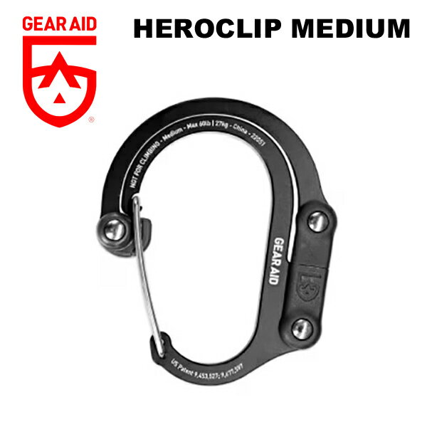 GEAR AID ギアエイド ヒーロークリップ Heroclip Medium （カラー：ステルスブラック） 20150 | メンズ レディース ブランド プレゼント アウトドア カラビナ フック ファッション小物 小物 かっこいい 彼氏 旦那 誕生日