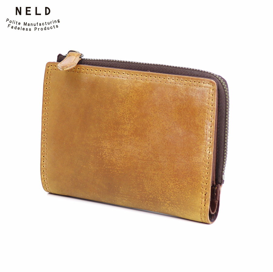 乐天商城 - 【選べるノベルティ付】NELD ネルド バク L字ミドル財布 （カラー：キャメル） AN209 | プレゼント ギフト