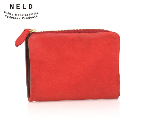 乐天商城 - 【選べるノベルティ付】 NELD ネルド プエブロF ミドル財布 （カラー：レッド） AN223 | 財布 ミドル財布 ブランド ウォレット おしゃれ 小物 就職祝い | プレゼント ギフト
