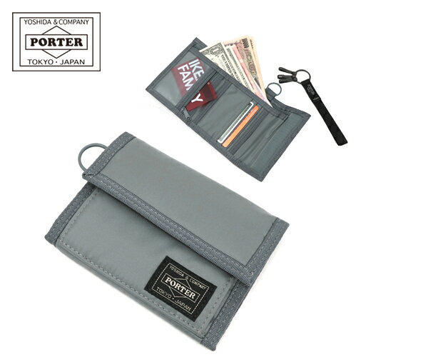 Rakuten - ポーター カプセル ウォレット 555-06440 （カラー：グレー） | 横型ウォレット 555-06440 吉田カバン PORTER ポーター財布 poter 小物 折り財布 折財布 ブランド ブランド財布 ウォレット メンズ 日本製 プレゼント