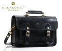 【選べるノベルティ付】 グレンロイヤル GLENROYAL フルブライドルレザー サッチェルバッグ 13インチ (カラー:ニューブラック) GLENROYAL ...