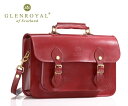 【選べるノベルティ付】 グレンロイヤル GLENROYAL フルブライドルレザー サッチェルバッグ 13インチ (カラー:ボルドー) GLENROYAL 02-...