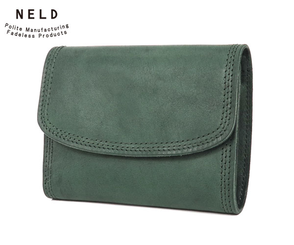 Rakuten - 【選べるノベルティ付】 NELD ネルド バフ ミドル財布 （カラー：グリーン） AN287 | プレゼント ギフト