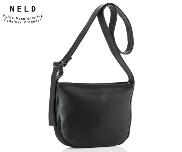 【選べるノベルティ付】NELD ネルド ホース ショルダーバッグ M (カラー:ブラック) FN629 | プレゼント ギフト