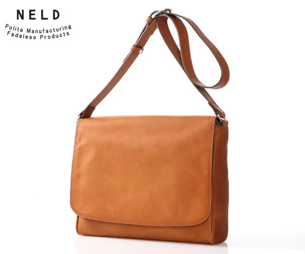 Rakuten - 【選べるノベルティ付】NELD ネルド マット かぶせショルダーバッグ L （カラー：キャメル） HN811 | プレゼント ギフト