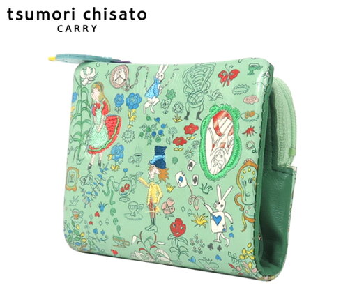【選べるノベルティ付】 tsumori chisato ツモリチサト 不思議の国のアリス 折財布 (カラー:グリーン) 057801 | プレゼント ギフト 【選べるノベルティ付】 tsumori chisato ツモリチサト 不思議の国のアリス 折財布 (カラー:グリーン) 057801 | プレゼント ギフト