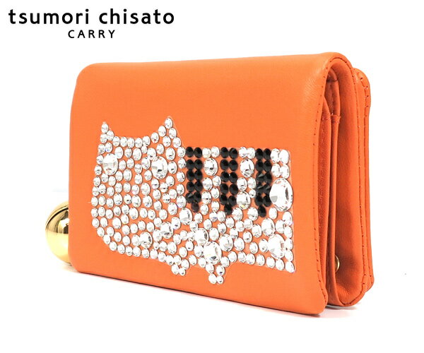 【選べるノベルティ付】 tsumori chisato ツモリチサト キラネコ 折り財布 (カラー:オレンジ) 57332 | プレゼント ギフト