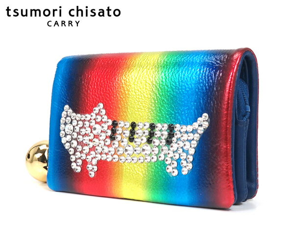 【選べるノベルティ付】 tsumori chisato ツモリチサト キラネコ 折り財布 （カラー：マルチ） 57334 | プレゼント ギフト