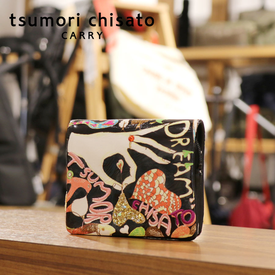 Rakuten - 【選べるノベルティ付】 tsumori chisato ツモリチサト ハッピースタッフ ミニ財布 （カラー：ブラック） 57525 | プレゼント ギフト