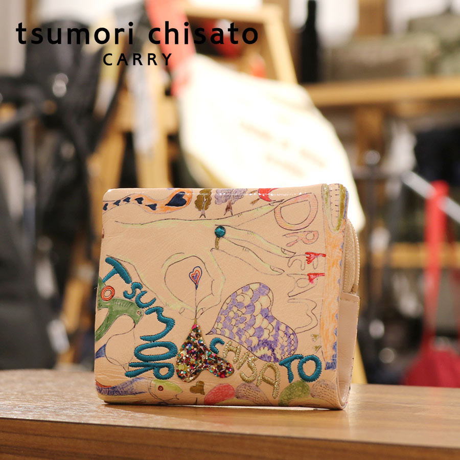 Rakuten - 【選べるノベルティ付】 tsumori chisato ツモリチサト ハッピースタッフ ミニ財布 （カラー：ベージュ） 57526 | プレゼント ギフト