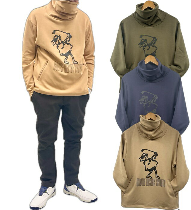 【温暖】ゴルフ ネックウォーム スウェット ゴルフウエア GOLF 3カラー 3サイズ mens ladys メンズ レディース 多機能 ストレッチ ラウンド スポーツ アウトドア 起毛 大判プリント S M L フェイスカバー 冬 ハイネック coolee design sports クーリーデザインスポーツ