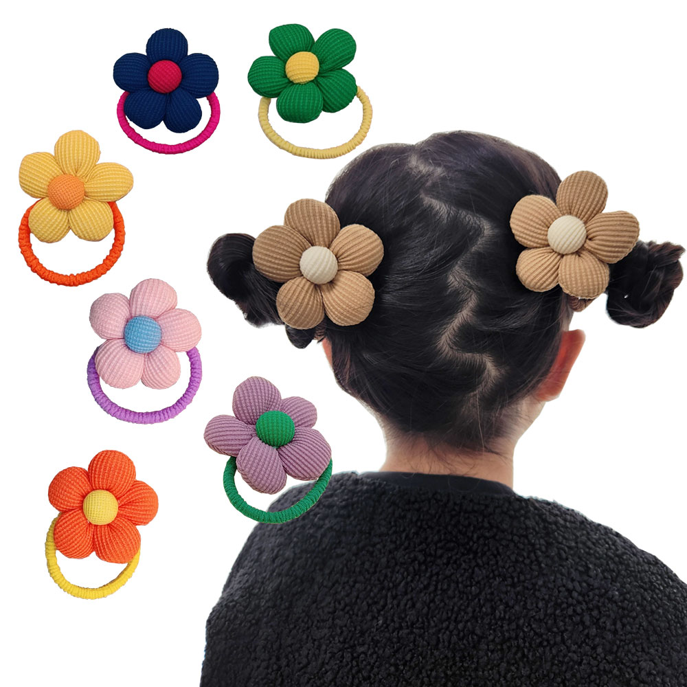 花 フラワー ヘアゴム 子供 キッズ ヘアアクセサリー大きめ お花 ハンドメイド 髪ゴム 飾り ゴム 幼児 保育園 幼稚園 小学生 プレゼント 可愛い ヘアアレンジ