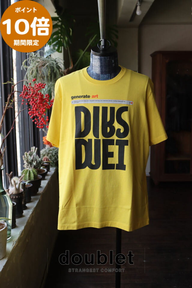 期間限定P10倍24SS AI-GENERATED "DOUBLET" LOGO T-SHIRT (24SS32CS315)YELLOW