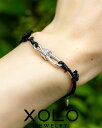 【XOLO / ショロ】JEWELRY ジュエリー / Twisted Rope Link Silk Code Bracelet (BLACK)☆6月19日再入...