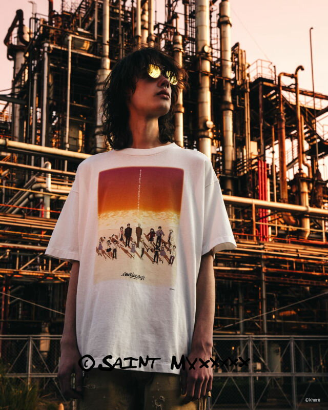 【©SAINT M×××××× / セントマイケル】25SS シン・エヴァンゲリオン劇場版TシャツEV_SS TEE/ORANGE (SM-HR8-0000-C13)WHITEのサムネイル