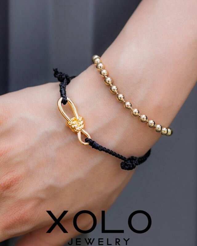 【XOLO / ショロ】JEWELRY ブレスレット / Ball Link Bracelet-4mm- GOLD(XOB116)☆11月15日(土)再入荷！