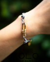 【XOLO / ショロ】JEWELRY ジュエリー / Twisted Rope Link Silk Code Bracelet-Gold- (GRAY)